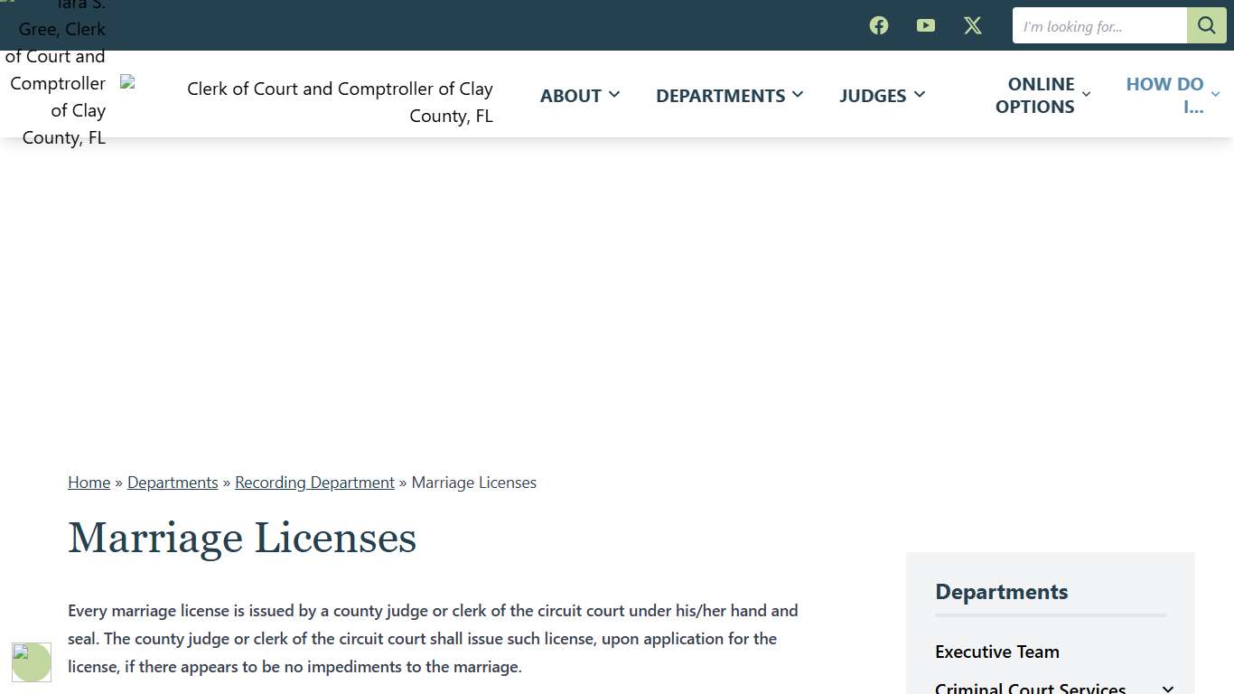 Marriage Licenses | Clay County Clerk of Court